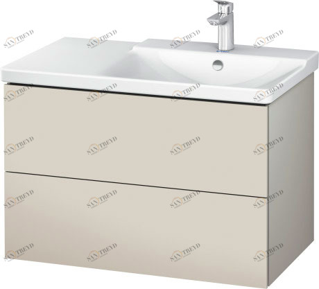 LC624909191 L-Cube Тумбочка подвесная Серо-коричневый декор Duravit