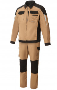 70067 Костюм  NEW бежевый с черным STATUS  Летняя спецодежда  размер 52-54/182-188
