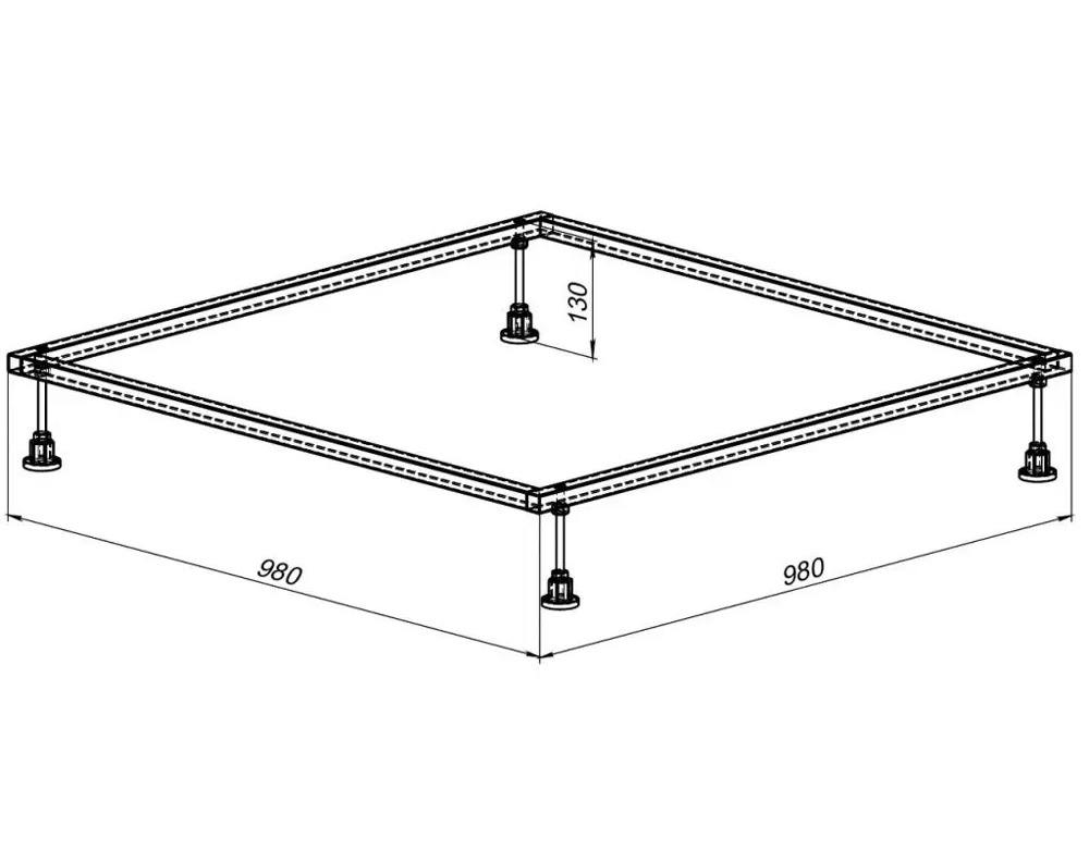 90764174 Каркас для поддона Aquanet 98x98 STLM-0976359