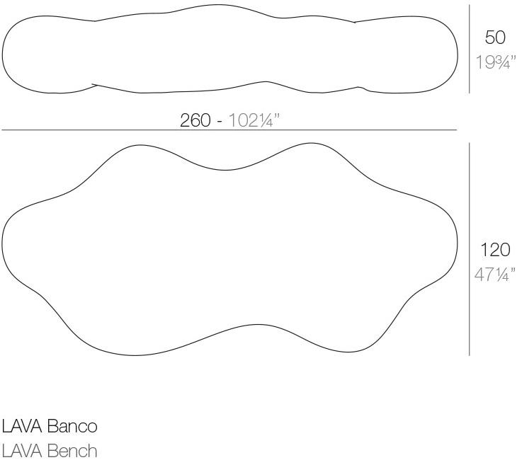 VONDOM Садовая скамейка Lava sun-id-1464236 - Вид №5