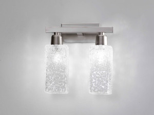 Настенный светильник из стекла и латуни