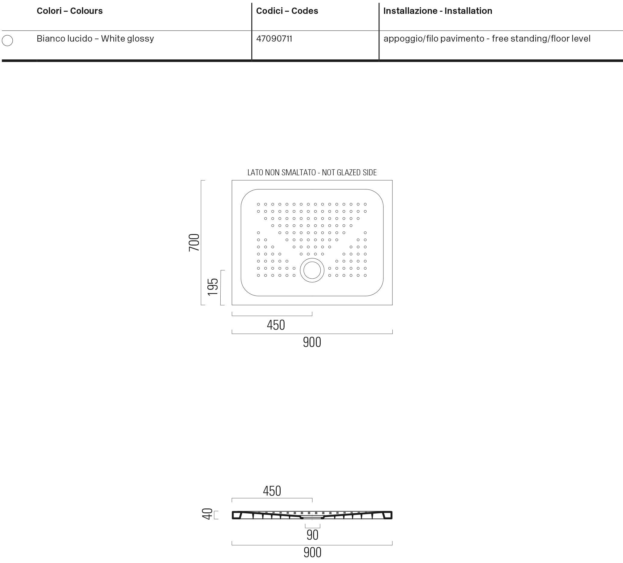 Керамический поддон для душа GSI ceramica H4 ARCH-00003885 - Вид №2