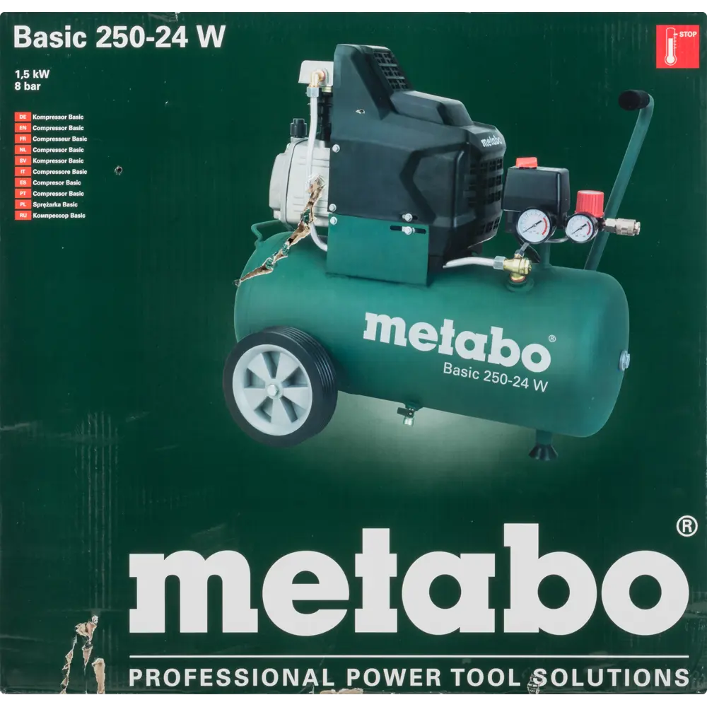 Компрессор поршневой Metabo Basic 250-24 W 601533000, 24 л 200 л/мин 15674446 STLM-2053464  - Вид №8