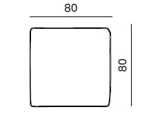 Квадратный пуф из ткани Bizzotto Italia Aequilibrium ARCH-00128991 - Вид №2