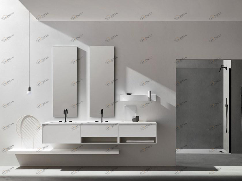 ARBLU Двойная лакированная тумба под умывальник с ящиками 5.zero sun-id-1513304