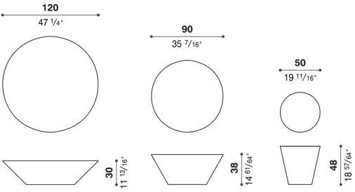 ACERBIS Круглый журнальный столик из baydur® и камня sun-id-1417371 - Вид №6