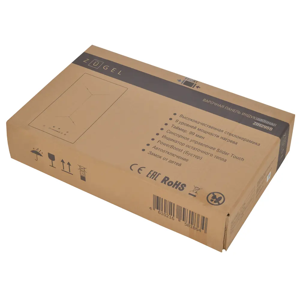 Индукционная варочная панель Zugel ZIH295B 29x5.8x52 см 2 конфорки цвет черный 89453990 STLM-2066292  - Вид №5