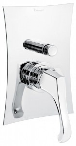 76019CR Внутристенный смеситель Ares на 2 выхода, цвет хром