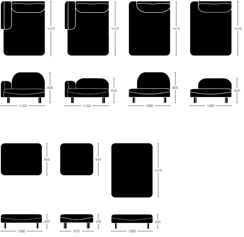 Deadgood Секционный модульный диван из ткани 3-х местный sun-id-1421029 - Вид №5