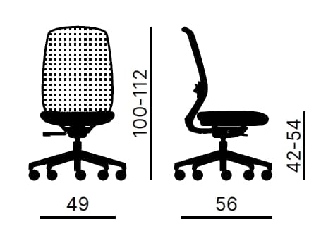 Ткань поворотный операционный офисный стул с колесами Kastel Key Bold ARCH-00091640 - Вид №2