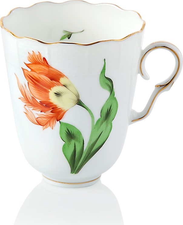 103351 Herend Чашка для шоколада 150мл "Китти" (оранжевая) Фарфор, Керамика 
