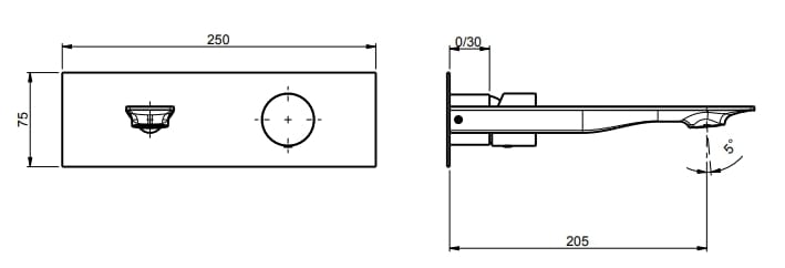 Смеситель для раковины с ограничителем расхода с пластиной Rubinetterie Frattini Narciso S ARCH-00138344 - Вид №7