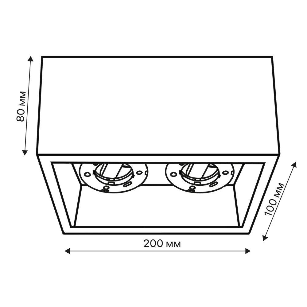 Светильник точечный накладной Ritter Arton 2xGX53 цвет черный 83979007 STLM-2146402  - Вид №13