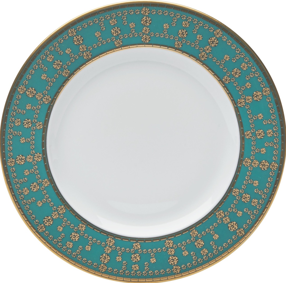 10638191 Haviland Тарелка десертная Haviland "Тиара, павлиний глаз" 16см (золотой декор) Фарфор, Керамика 