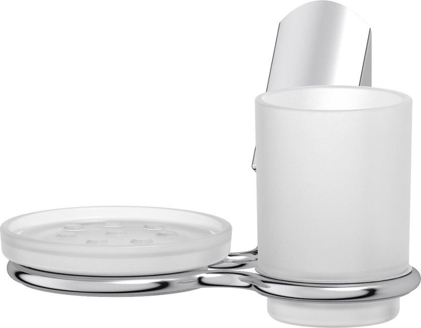 APO 003 Держатель со стаканом и мыльницей VITRA Apollon