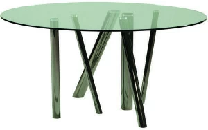 Roche Bobois Круглый обеденный стол из закаленного стекла Les contemporains