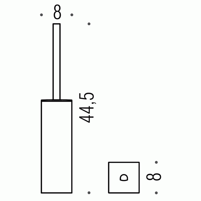 B6206 GL Ёршик напольный (золото) COLOMBO LULU Colombo Design - Вид №1