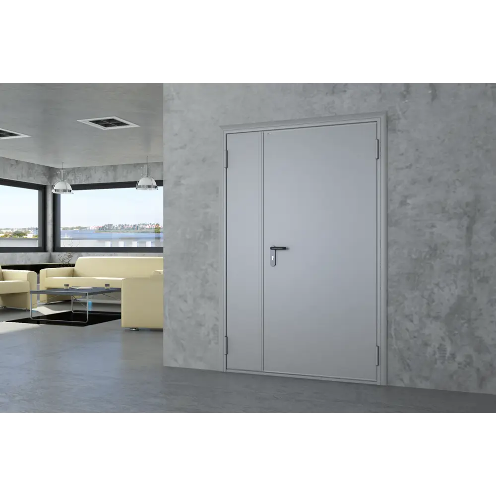 Дверь техническая 1450x2050 мм правая цвет светло-серый RAL7035 DOORHAN STLM-2106102 - Вид №3