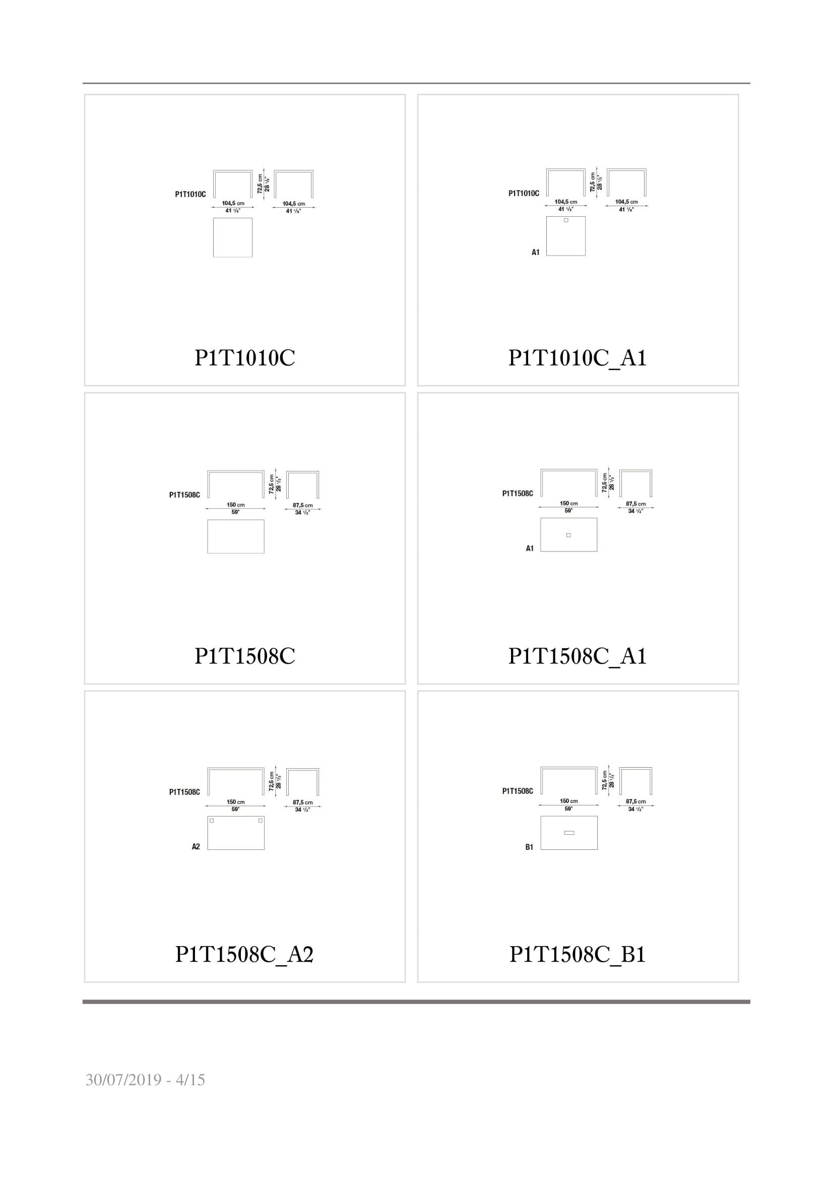 Стеклянный прямоугольный рабочий стол B&B Italia Project проект 1 ARCH-00107589 - Вид №2