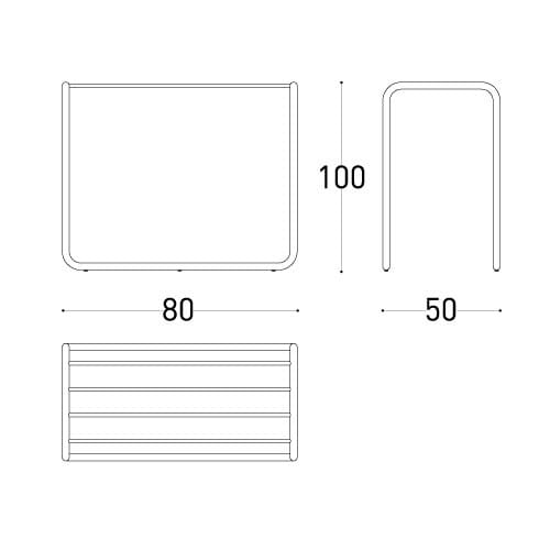 Алюминиевый напольный держатель для полотенец с порошковым покрытием Varaschin ARCH-00048258 - Вид №2