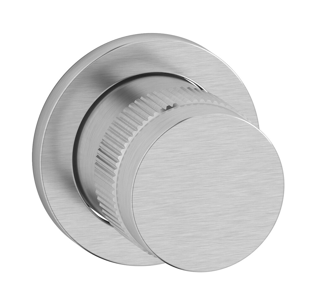 Комплект внешних частей настенного прогрессивного смесителя на 1 потребителя. WE ARE IB rx305ss Brushed Nickel Reflex