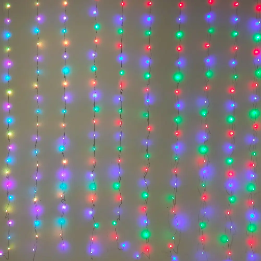 Электрогирлянда комнатная Занавес 2x2 м 200 LED разноцветный свет 8 режимов Santreyd STLM-2119910 - Вид №9
