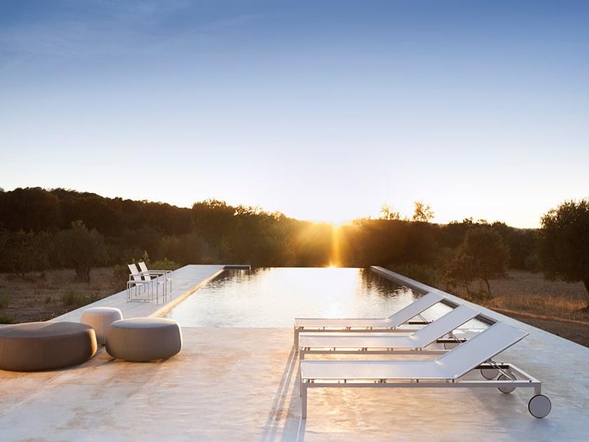 TRIBÙ Садовая кушетка с откидной спинкой batyline® на колесиках Natal alu 05940 - Вид №4