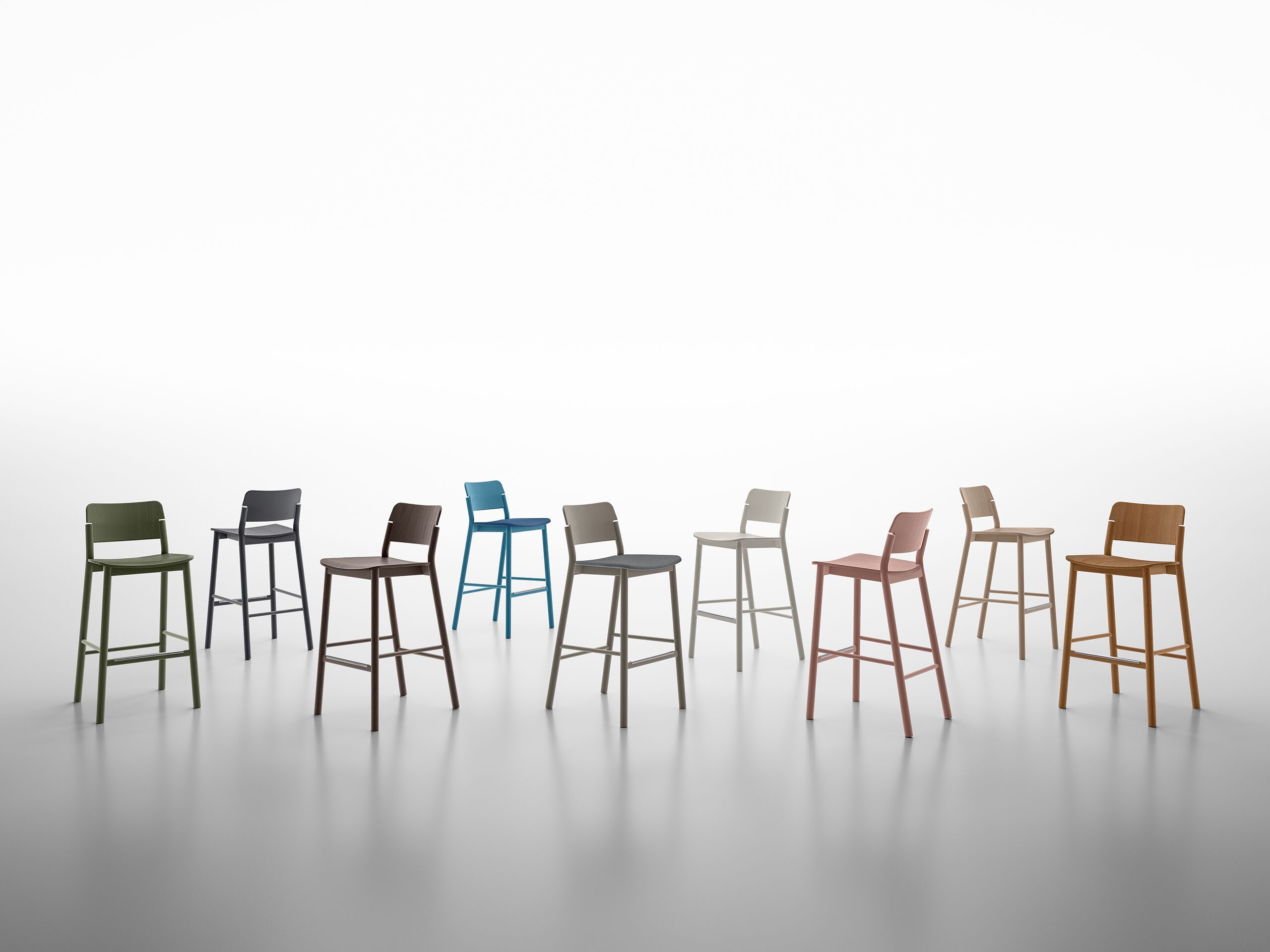 Высокий стул из ясеня с подставкой для ног SIPA ARCH-00124886 - Вид №3