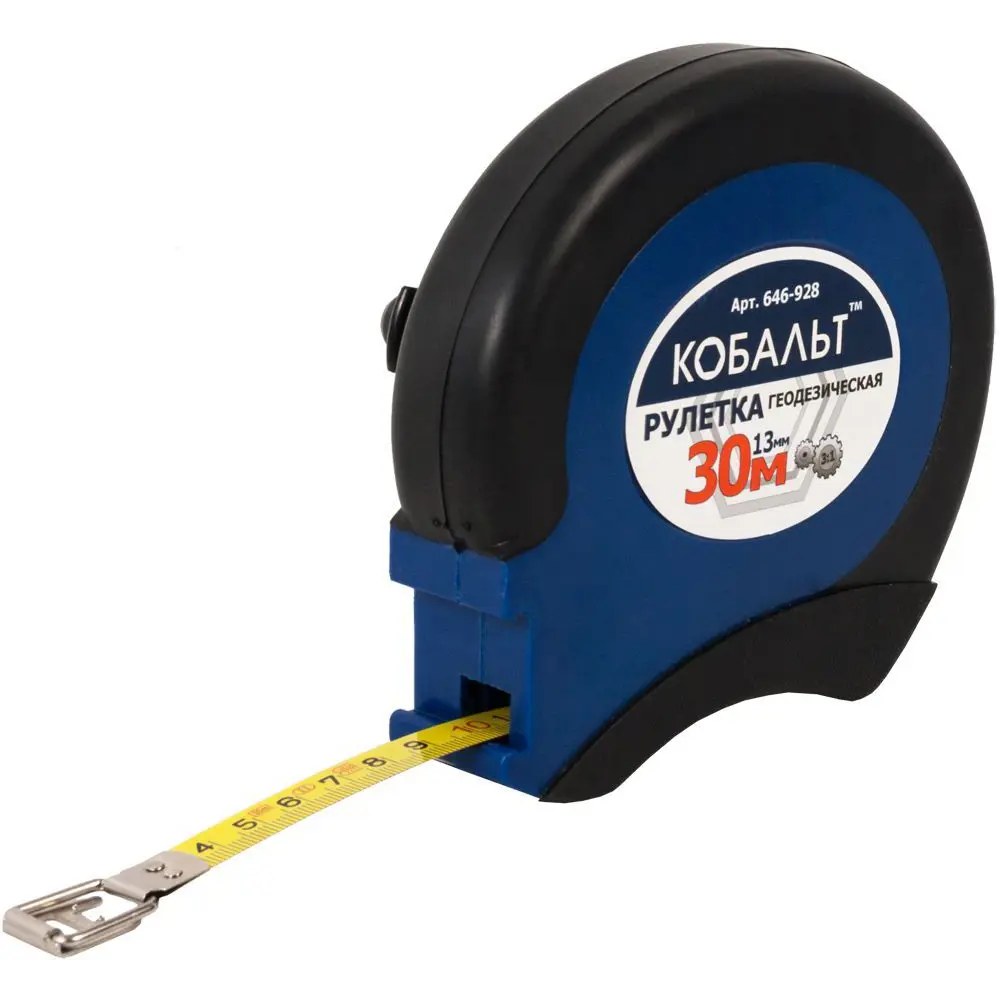 Геодезическая рулетка Кобальт с двусторонней шкалой 30 метров 89374067 STLM-1576250