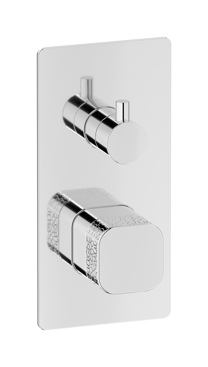 Комплект внешних частей для настенного прогрессивного смесителя на 3 потребителя. WE ARE IB eo312cc_2 Chrome Elio