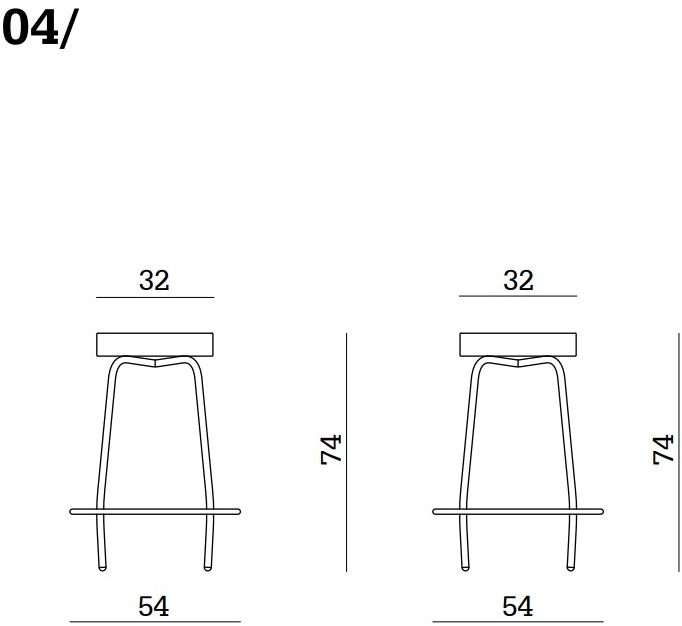 Linea Fabbrica Высокий табурет с подставкой для ног Duke sun-id-1385997 - Вид №1