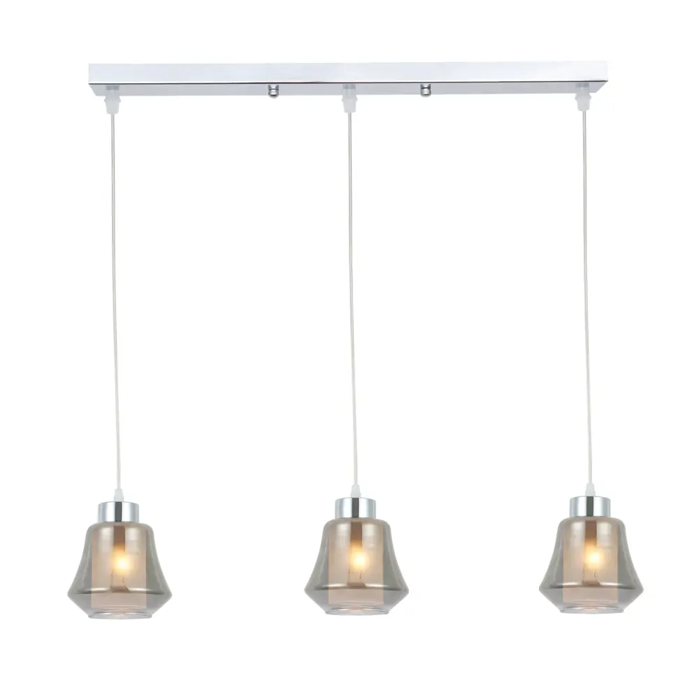 Светильник подвесной Eliosa, 3 лампы, 10 м², цвет хром/хром Rivoli STLM-2132768