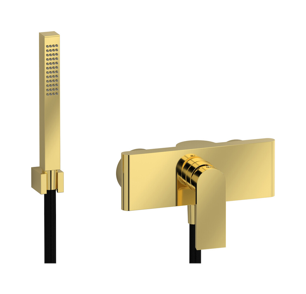 Встроенный смеситель для душа в комплекте с душевым гарнитуром. WE ARE IB k3350oo Gold K3