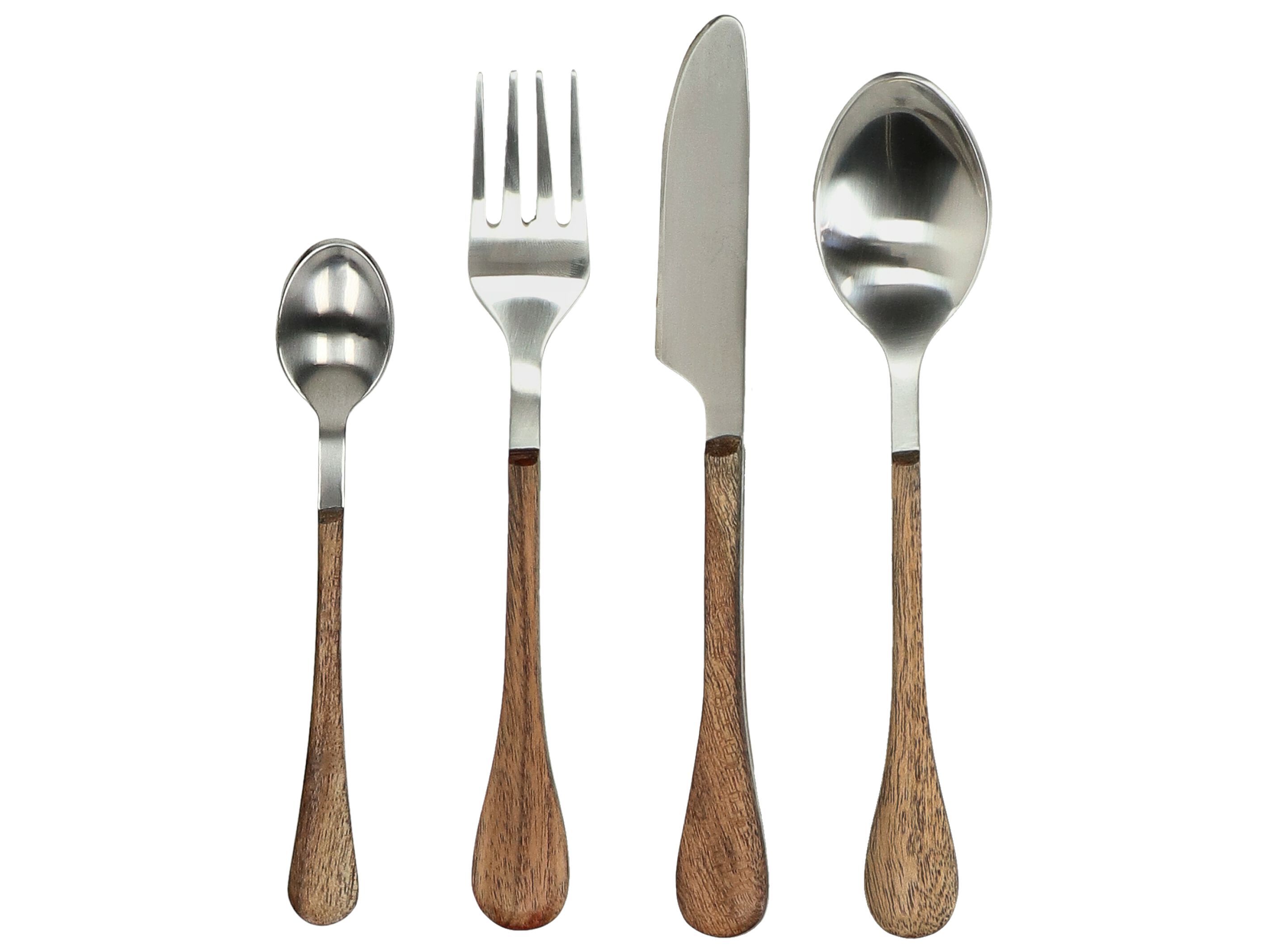 Набор столовых приборов из нержавеющей стали и акации POMAX RÉMY ARCH-00151352