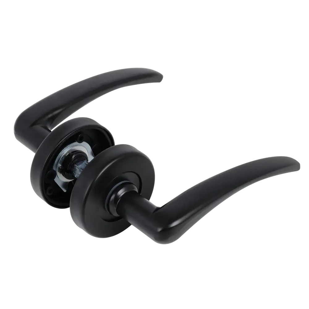 Дверные ручки EDSON E 015-S черные на розетке 85170404 STLM-0059399