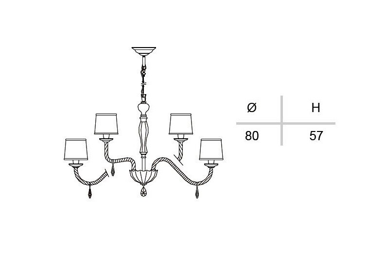 Italamp 346/4+4 Bianco/SW Strass/C люстра подвесная 71452 - Вид №2