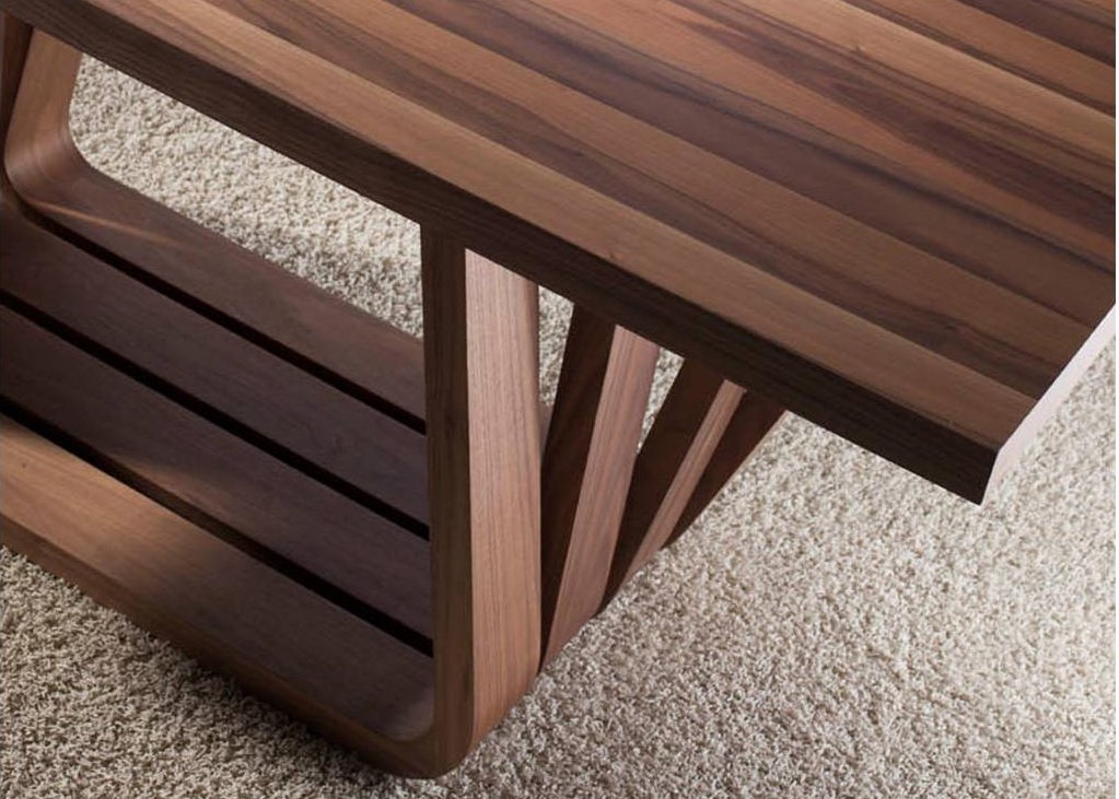 Обеденный стол деревянный с фигурным основанием 200 см MI1358 от Angel Cerda ANGEL CERDA  150252 Орех;коричневый  - Вид №2