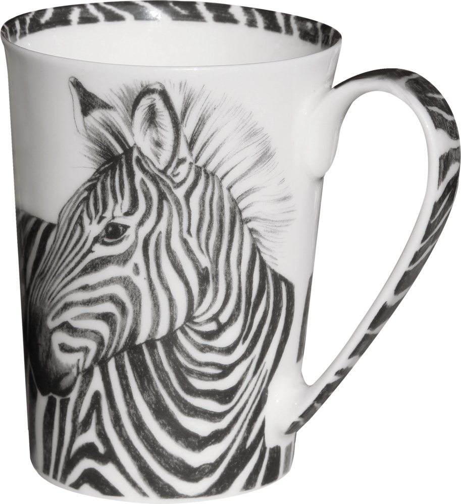 10640810 Taitu Кружка Taitu "Дикий нрав.Зебра" 450мл Фарфор костяной 