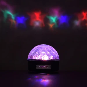 Диско-шар светодиодный 18x15 см 6 LED мультисвет MP3 SD пульт ДУ 82712506 STLM-2077311