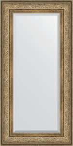 BY 3503 Зеркало с фацетом в багетной раме - виньетка античная бронза 109 mm EVOFORM Exclusive