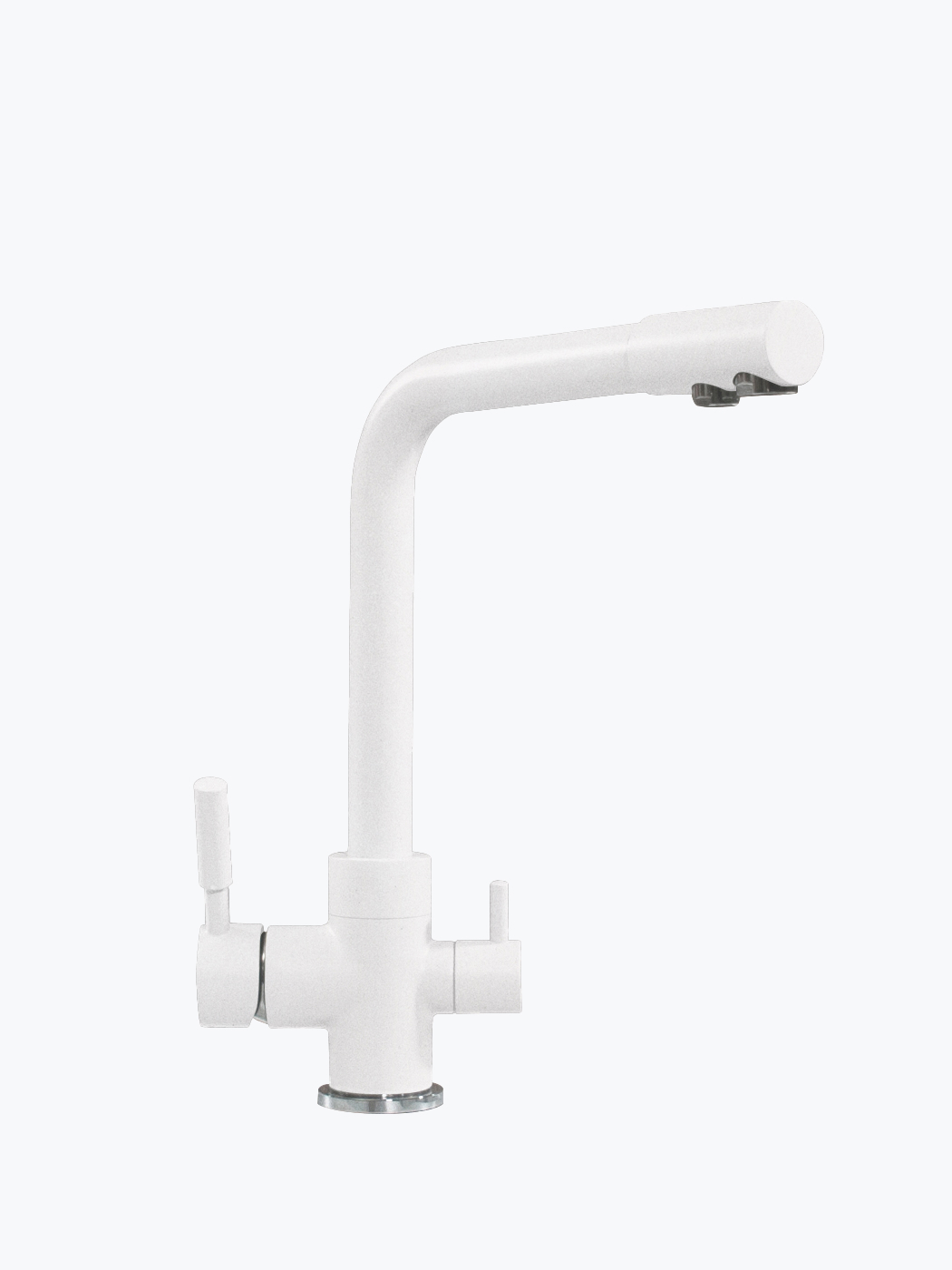 627574 Смеситель кухонный "Высокий Дуо" в тон мойки Polygran  - Вид №7