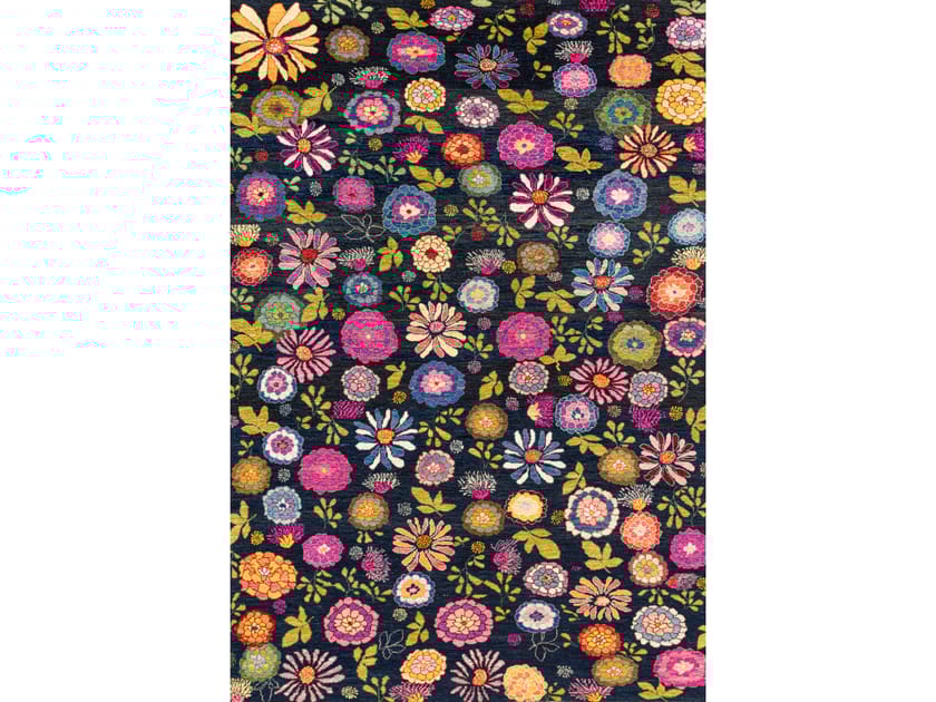 Шерстяной прямоугольный цветочный ковер Zollanvari Ikebana Kyoto-Designer ARCH-00079101