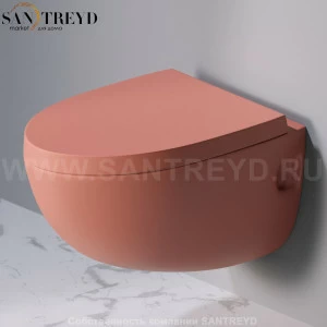 S511142 Подвесной унитаз настенный Розовый A. e T. Italia OVAL Италия