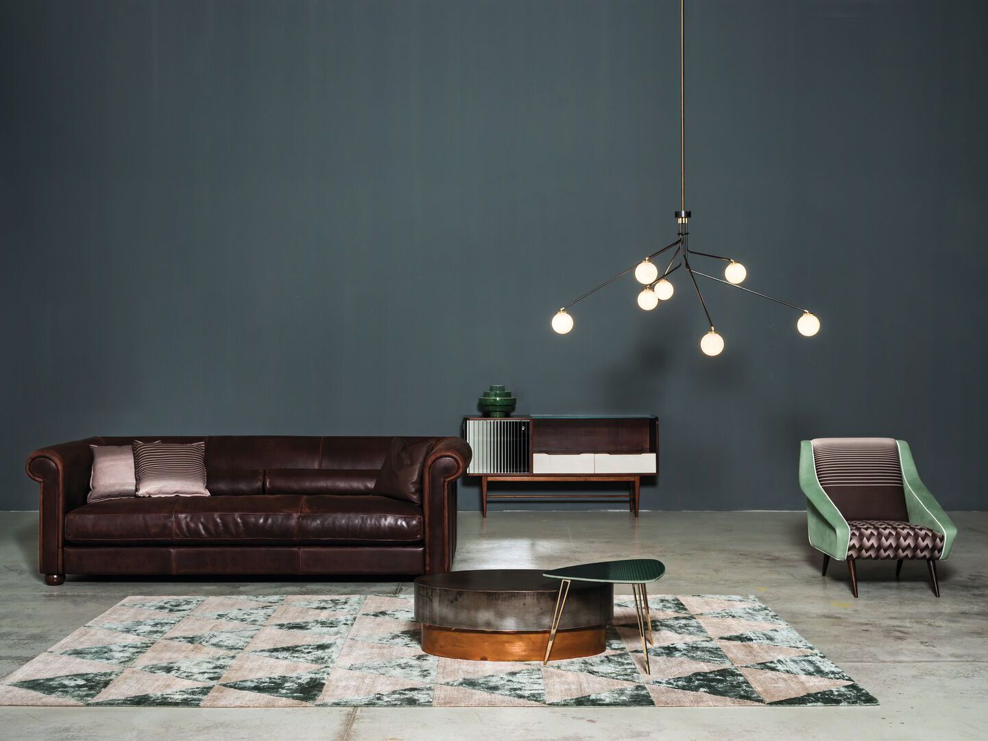 Кожаный линейный диван Baxter Alfred ARCH-00032995 - Вид №1