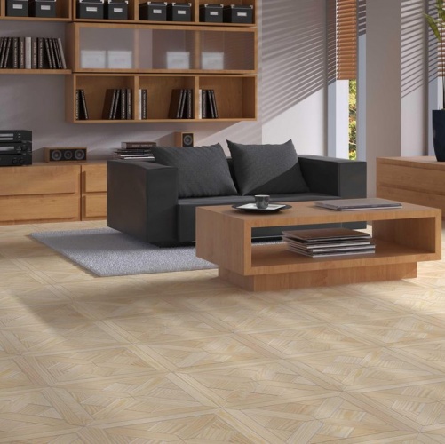 Модульный паркет Da Vinci Лоссанж Ясень Натур (Гладкая) 458х458 мм 2600600127 - Вид №1