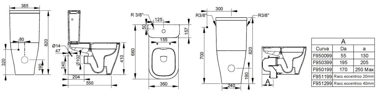 Керамический туалет без пола Ceramica Dolomite мирт ARCH-00140577 - Вид №6