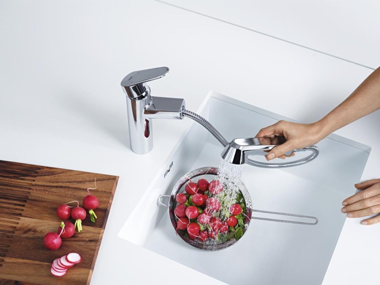 Смеситель для кухни с одним отверстием и поворотным изливом Grohe Eurodisc Cosmopolitan ARCH-00128039 - Вид №2