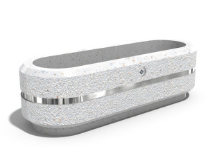 Низкая бетонная плантатор