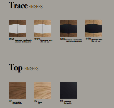 C375M2L70 .101NC Тумба подвесная с 2 выдвижными ящиками 70 см A. e T. Italia TRACE Белый матовый - орех Каналетто Италия AeT ITALIA C375M2L70.101NC - Вид №8