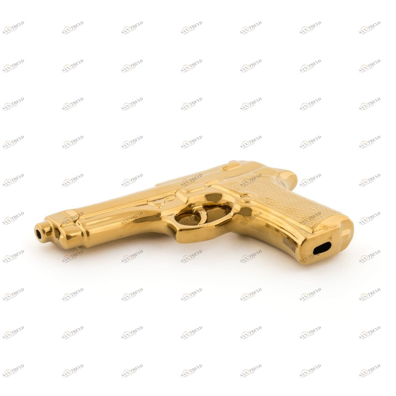 Статуэтка декоративная фарфоровая 14х22 см Memorabilia Gold My Gun SELETTI  00-3883222 Золото 